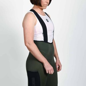 Knights Of Suburbia Womens Cargo Bib Shorts Army Green